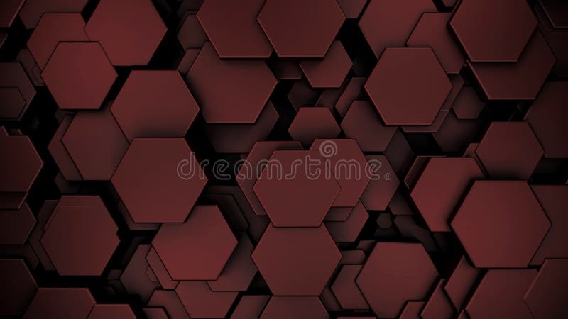 Dark Red Hexagons Background, 3d Render Stock Illustration - Illustration  of polygon, design: 159935042