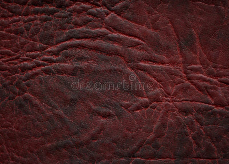 Deep red leather texture background Stock Photo