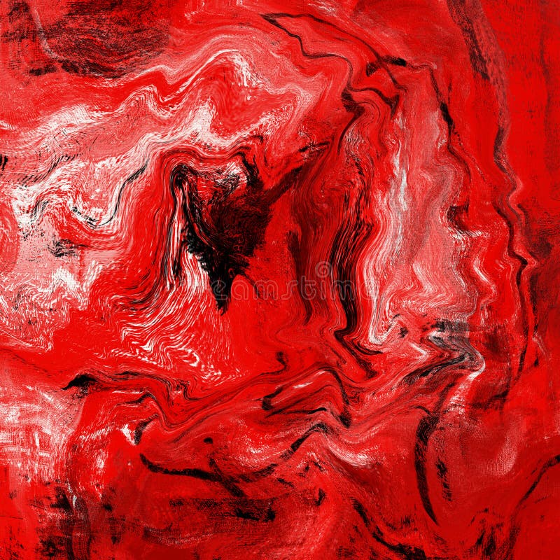 Dark Red Marble Inspired Art Concept Hand Draw Painting. The Abstract