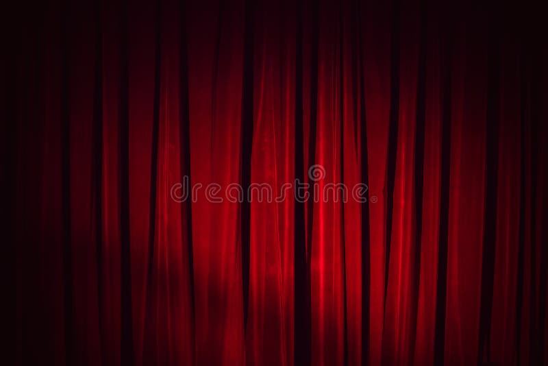 Dark red vintage velvet curtain, background texture