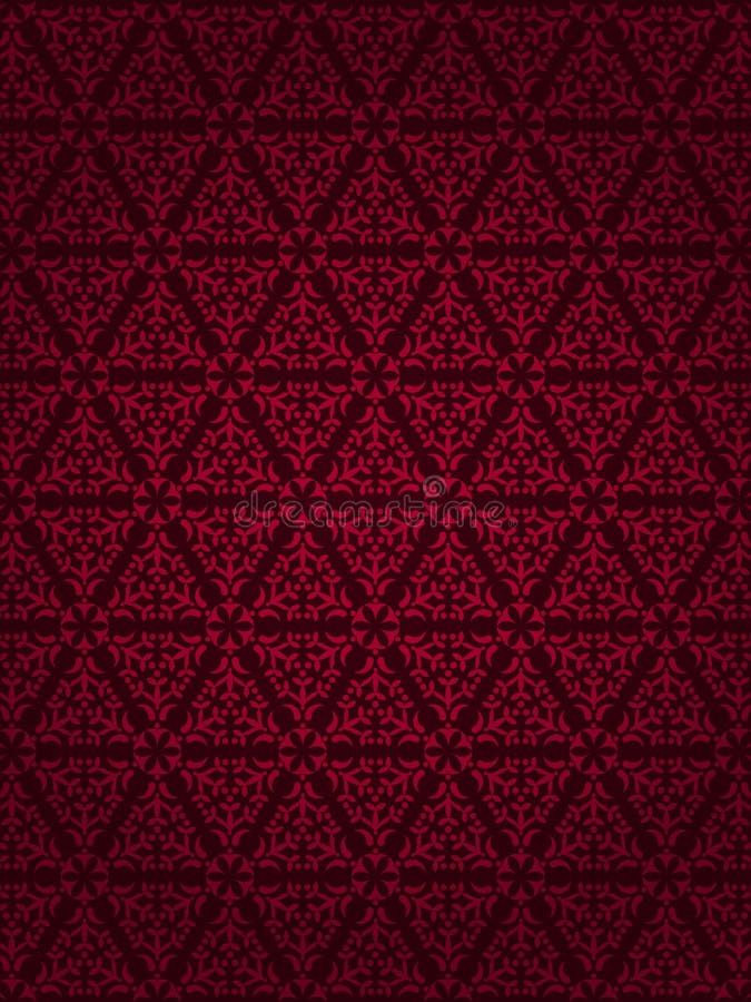 Dark Red Vintage Wallpaper Design Stock Vector - Illustration of harmony,  model: 29277812