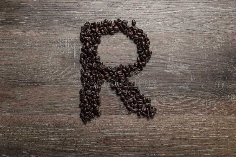 Coffee Beans Arranged As the Letter R Stock Image - Image of caffeine ...