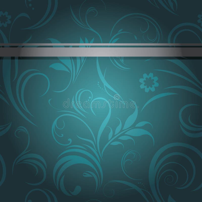 Dark Sea Green Ornamental Background Stock Vector Illustration of
