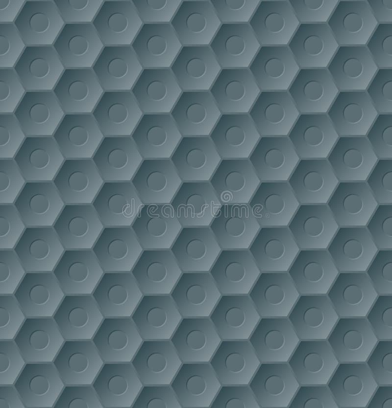 Dark seamless hexagon pattern background stock illustration