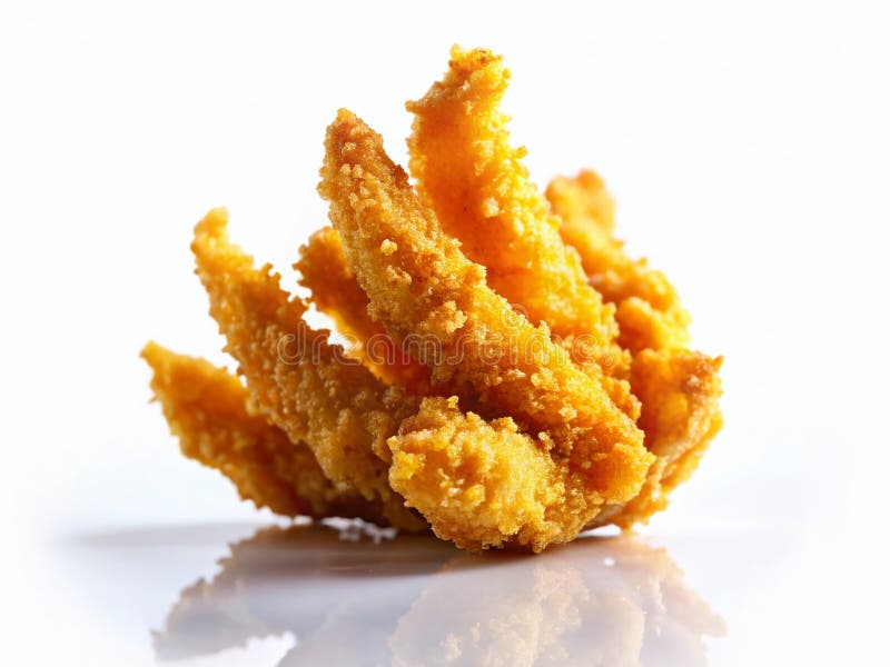Dark Silhouette of Crispy Fried Snack Against a Bright White Background Perfect for Restaurant or Food Blog Use vector illustration