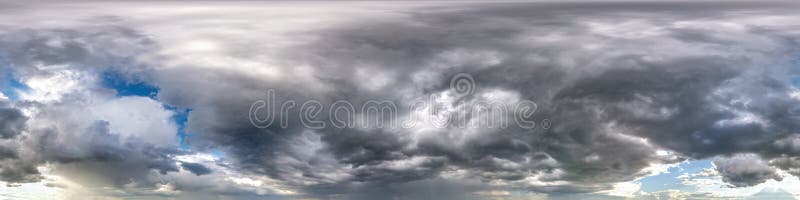 Dark sky with beautiful black clouds before storm. Seamless hdri panorama 360 degrees angle view with zenith without ground for. Use in 3d graphics or game stock images Dark sky with beautiful black clouds before storm. Seamless hdri panorama 360 degrees angle view with zenith without ground for. Use in 3d graphics or game stock images