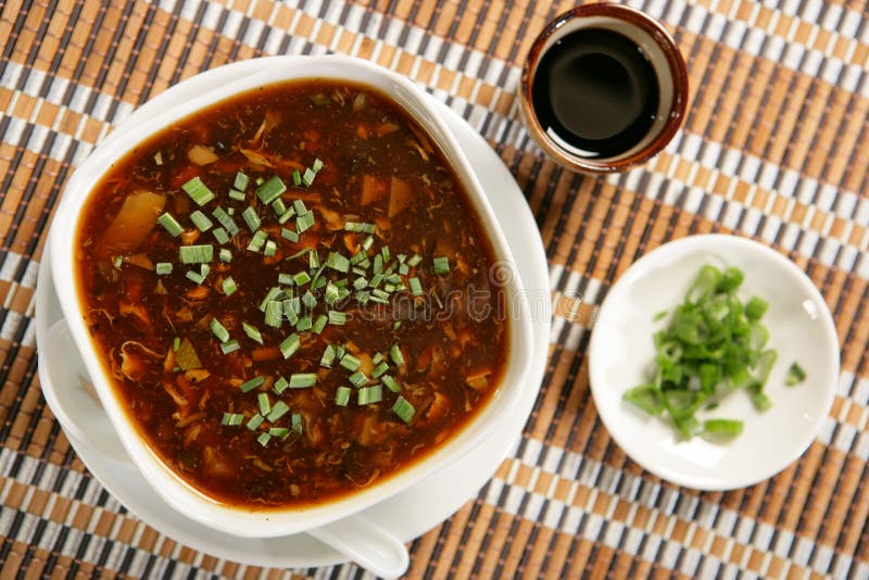Dark spring vegetable soup with leek