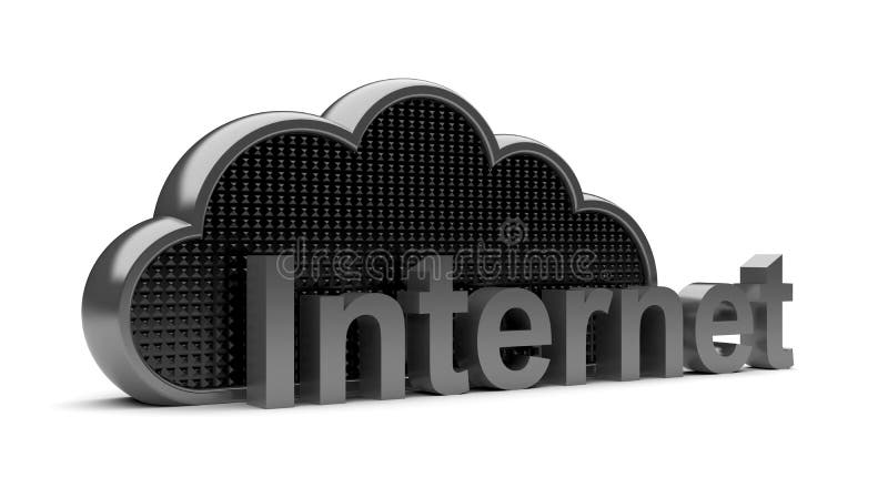 Dark steel black internet cloud royalty free illustration