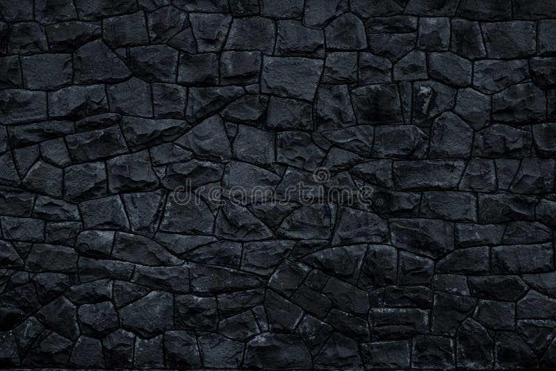 Black volcanic rock boulder stone texture Wall Mural