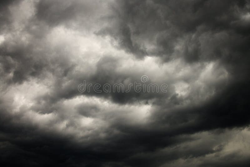 Dark storm clouds.