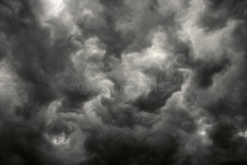 Gray clouds on a stormy day in summer Digital Photograph White and black lined