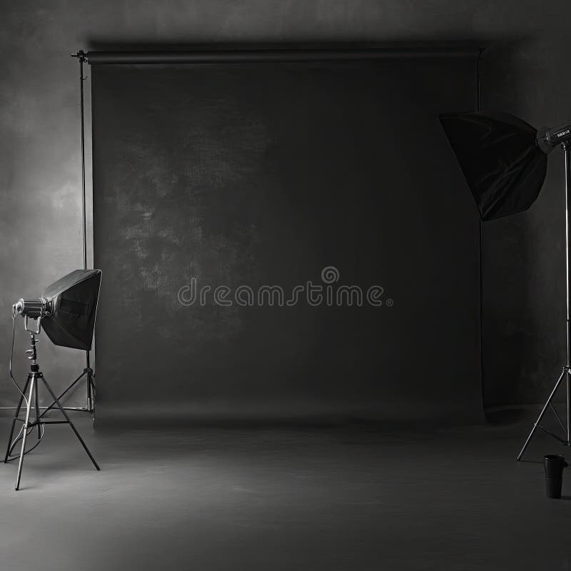 Dark Studio with Lighting stock photo. Image of texture 304918328