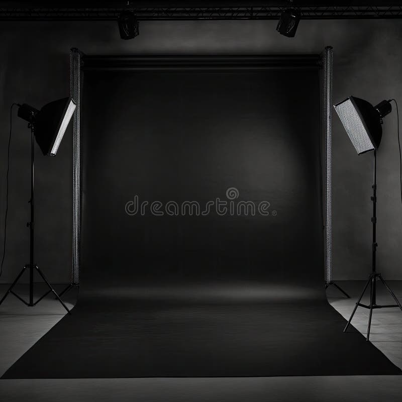 Dark Studio with Lighting stock photo. Image of hall 304919220