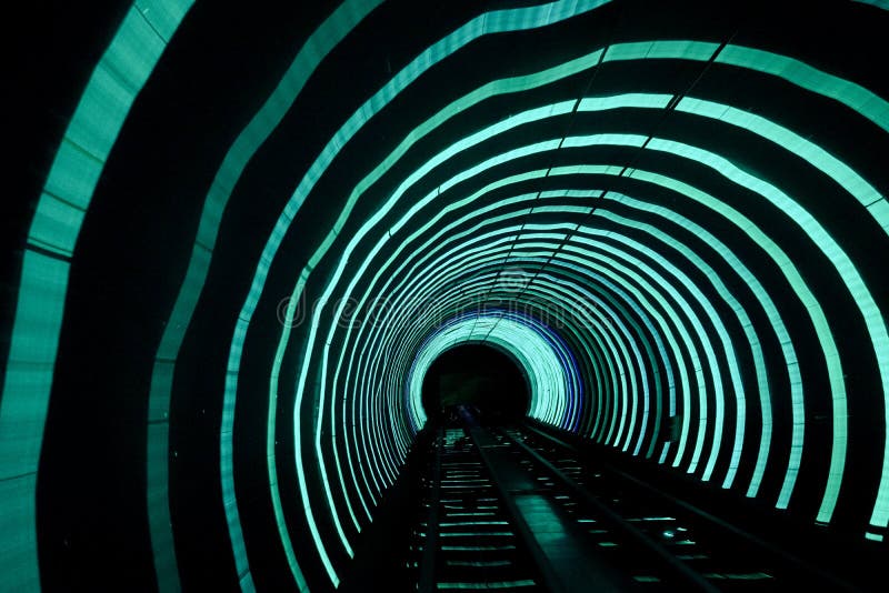 127 Green Neon Lights Tunnel Stock Photos Free & RoyaltyFree Stock