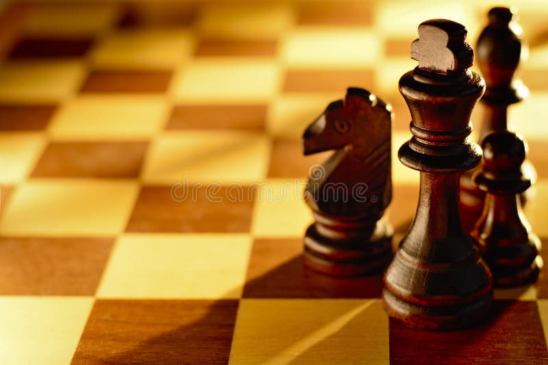 Browse Free HD Images of Dark Wooden Chess Pieces On Black