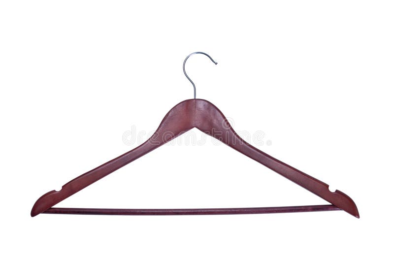 Dark wood coat hanger stock photo. Image of single, dark 24071438
