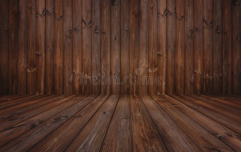 Dark wood texture background, wood wall and floor