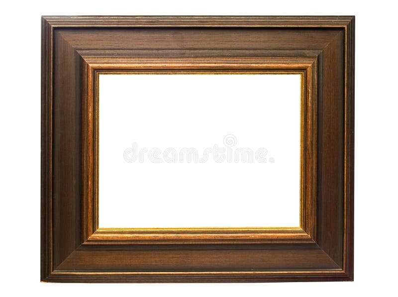 Dark Wooden Picture Frame w/ Path stock images Dark Wooden Picture Frame w/ Path stock images