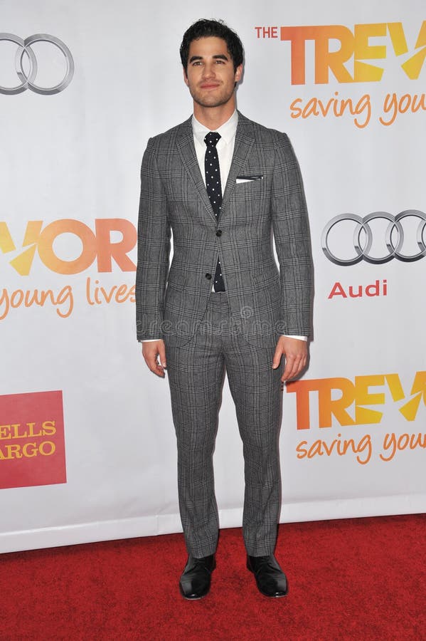 LOS ANGELES, CA - DECEMBER 8, 2013: \"Glee\" star Darren Criss at the 15th Anniversary TrevorLIVE gala to benefit the Trevor Project at the Hollywood Palladium