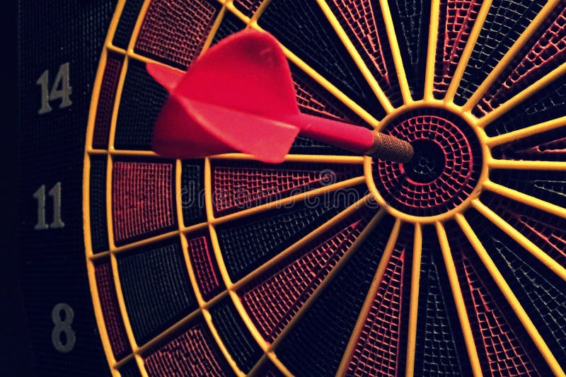 Dart Board On Target stock image Dart Board On Target stock image