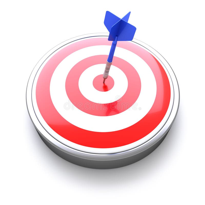 Dart Target Icon with Bull's eye stock illustration