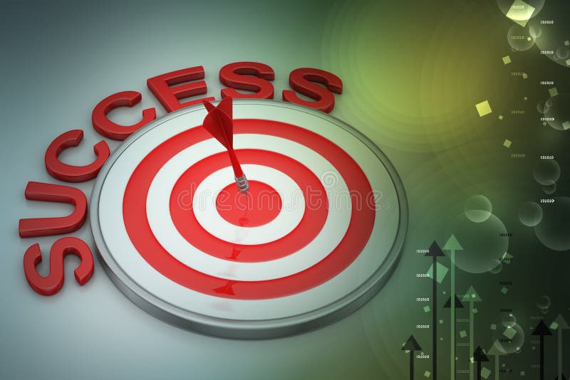 Dart Target Success Business Concept vector illustration