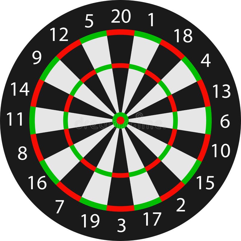 Dartboard do vetor ilustração stock Dartboard do vetor ilustração stock