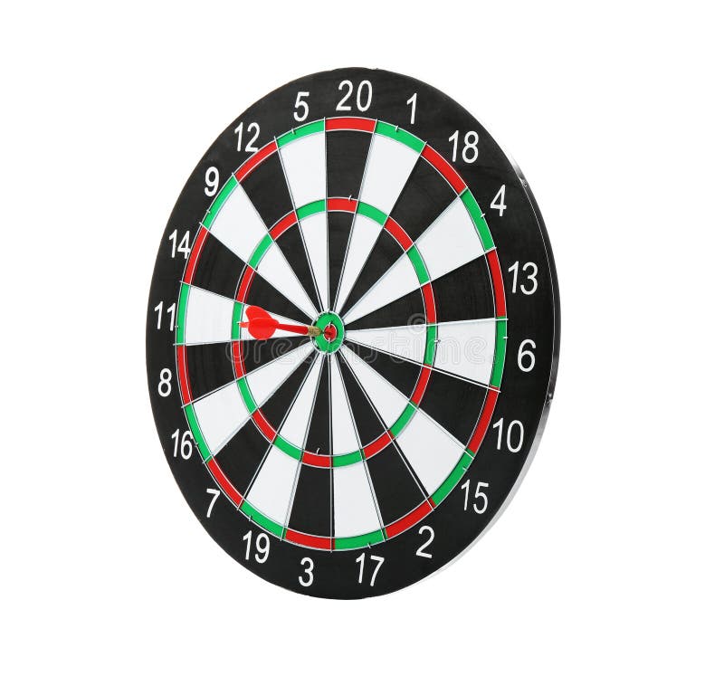Dartboard met pijl die doel raken royalty-vrije stock afbeelding Dartboard met pijl die doel raken royalty-vrije stock afbeelding