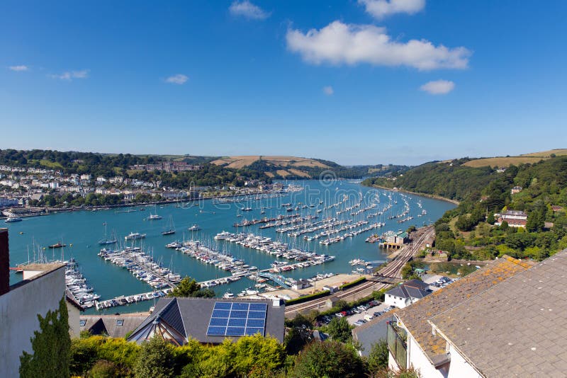 Dartmouth Devon and River Dart harbour England UK