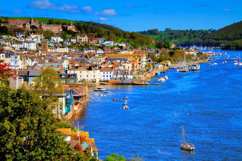 Dartmouth Devon town and River Dart