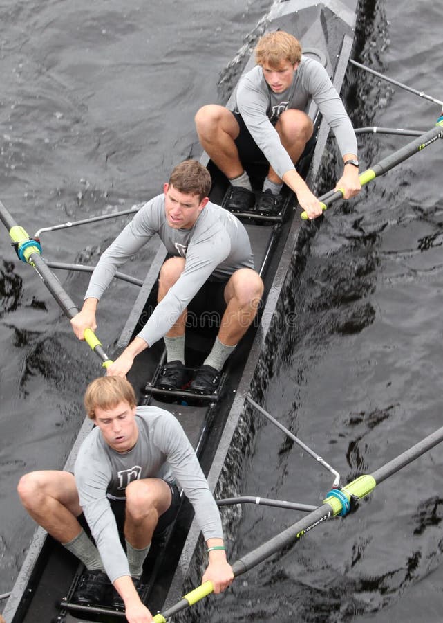 Dartmouth University races in the Head of Charles stock photo