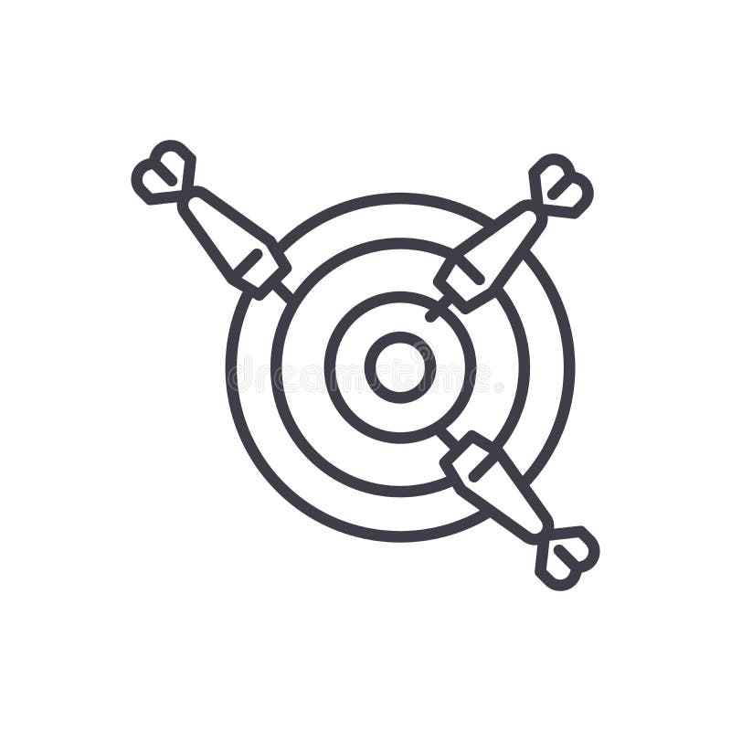 Darts competition black icon concept. Darts competition flat vector symbol, sign, illustration. vector illustration Darts competition black icon concept. Darts competition flat vector symbol, sign, illustration. vector illustration