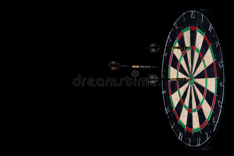 Darts and Dartboard on a Black Background Stock - Image of background, space: 169263245