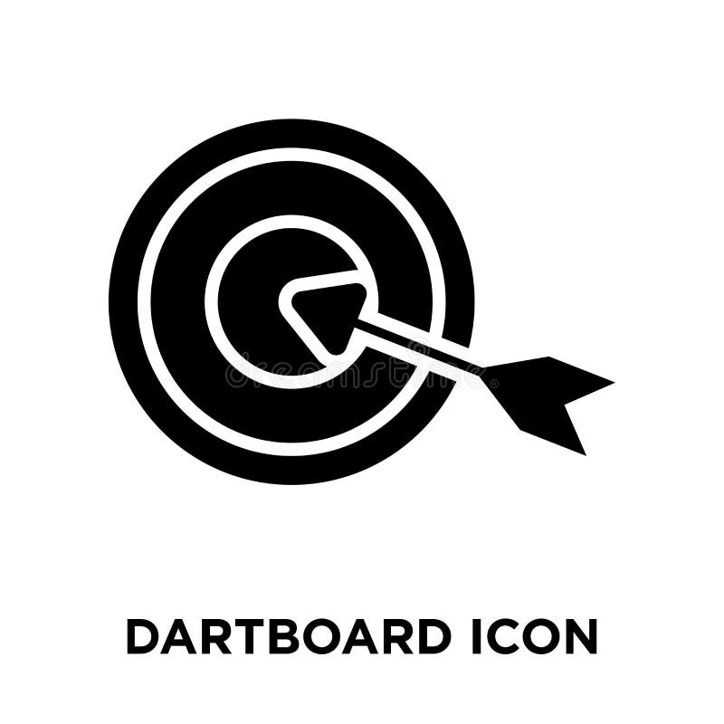 Darttavlasymbolsvektor som isoleras på vit bakgrund, logobegrepp royaltyfri illustrationer