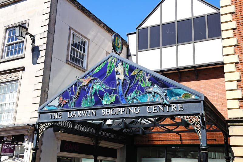 Darwin Shopping Centre, Shrewsbury Image éditorial Image du travaillé