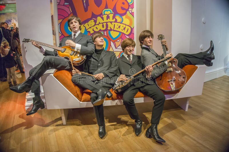 The beatles in the famous wax museum Madame tussauds london, england. The beatles in the famous wax museum Madame tussauds london, england