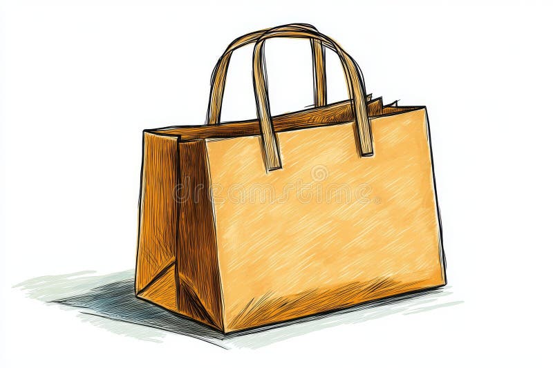 Das Brown Paper Shopping Bag zeichnet sich durch eine einfache Abbildung eines braunen Papierpacktaschen-Sets vor weißem Hintergru. Die Brown Paper Shopping Bag bietet eine einfache Abbildung eines braunen Papiertaschensets gegen eine künstlich erzeugte KI