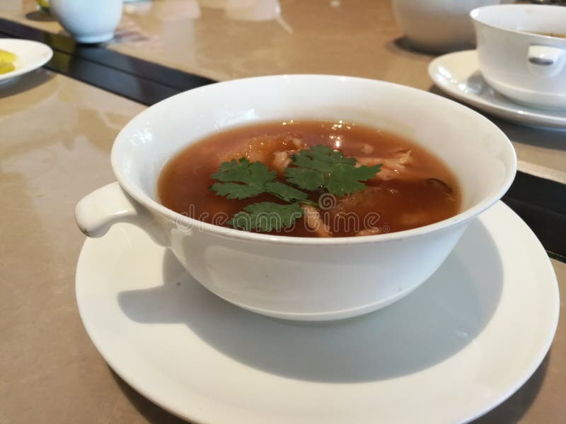 Das chinesische Mittagessen ist Anruf Sichuan-Suppe lizenzfreie stockfotografie