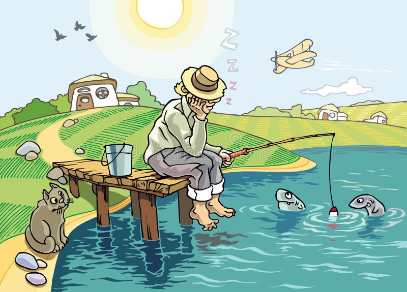 Das Fischen vektor abbildung Das Fischen vektor abbildung