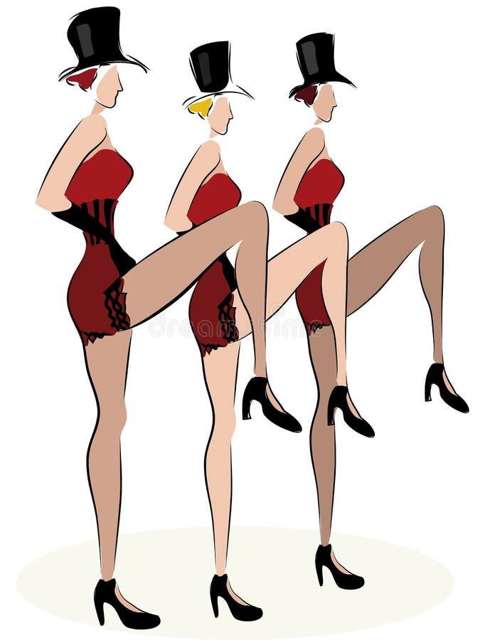 Cabaret girls dancing Can Can. Moulin Rouge Dancer. Cabaret girls dancing Can Can. Moulin Rouge Dancer