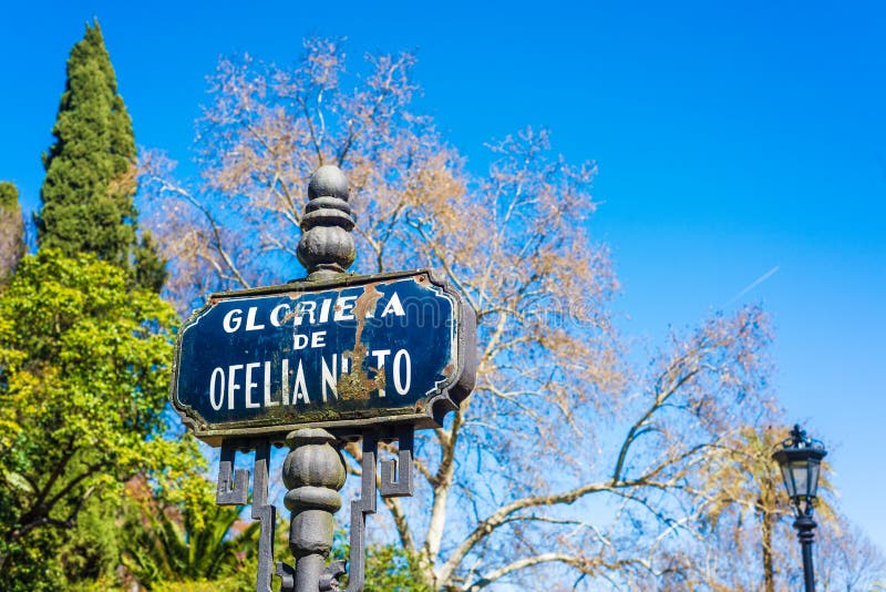 The roundabout of Ofelia Nieto is located in the Maria Luisa park in Seville, Andalusia, Spain. The roundabout of Ofelia Nieto is located in the Maria Luisa park in Seville, Andalusia, Spain