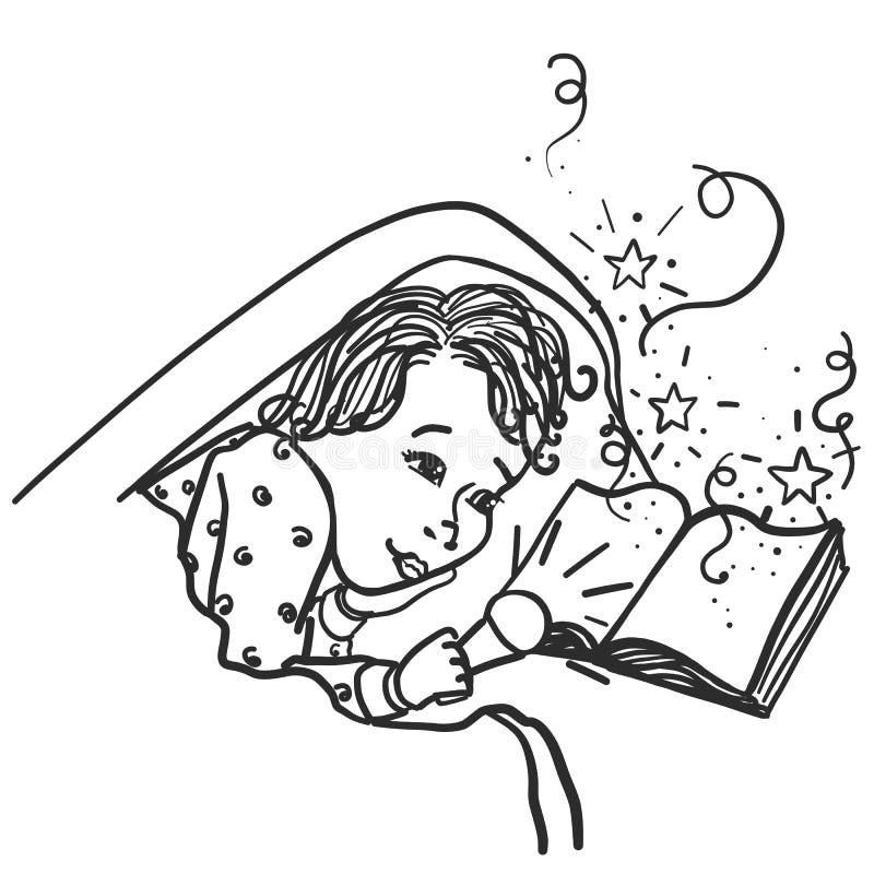 Das Kind unter den Abdeckungen mit einer Taschenlampe ein Buch, Träume, Märchen lesend kommt zum Leben, Kindheit träumt, Magie lizenzfreie abbildung Das Kind unter den Abdeckungen mit einer Taschenlampe ein Buch, Träume, Märchen lesend kommt zum Leben, Kindheit träumt, Magie lizenzfreie abbildung