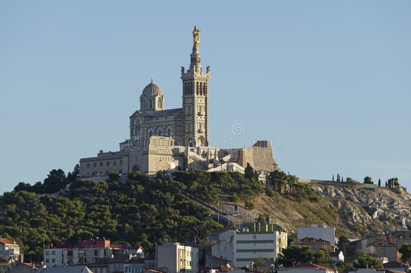 Das Kirche Notre- Damede-La Garde von Marseille stockbild Das Kirche Notre- Damede-La Garde von Marseille stockbild