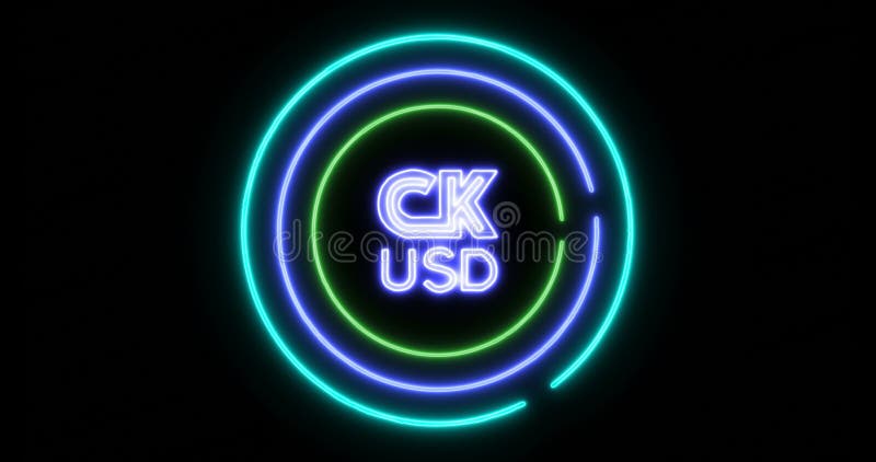 Das Konzept des Öffnens des digitalen Verschlusses mit Symbol cryptocurrency CK USD CKUSD
