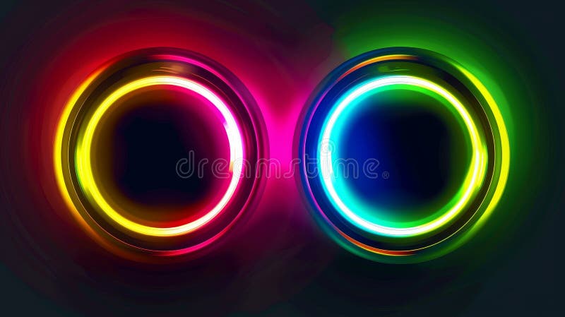 The modern city light set in yellow, red, green and pink. The front headlight glare effect in yellow, red, green and pink. Isolated neon vehicle rays.. AI generated. The modern city light set in yellow, red, green and pink. The front headlight glare effect in yellow, red, green and pink. Isolated neon vehicle rays.. AI generated