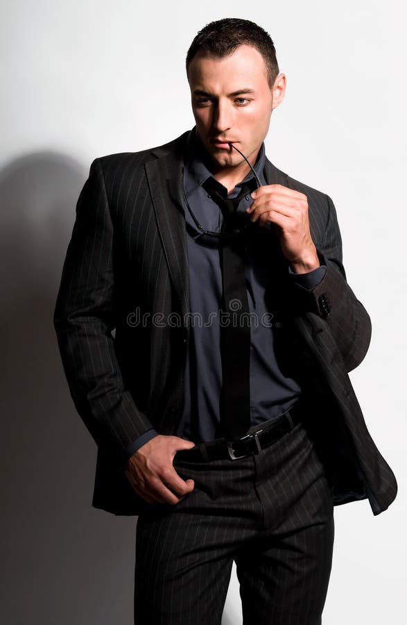 Das männliche Portrait. stockbilder