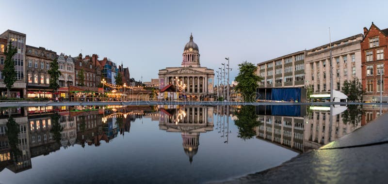 The Council House seen from across The Old Market Square, Nottingham, England, UK. The Council House seen from across The Old Market Square, Nottingham, England, UK