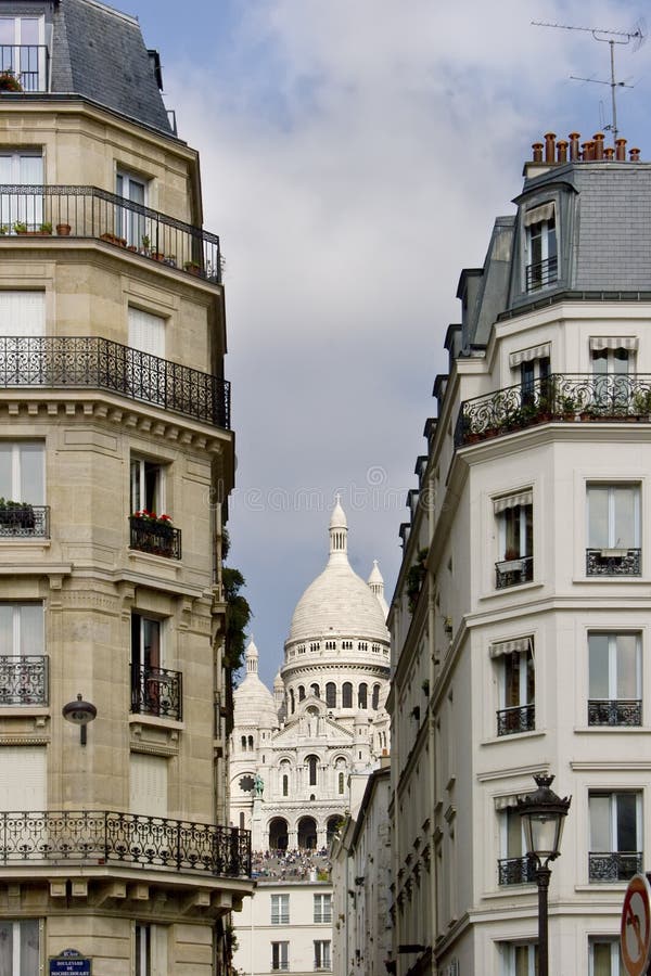 Das Sacre Coeur in Paris, Frankreich stockbilder Das Sacre Coeur in Paris, Frankreich stockbilder