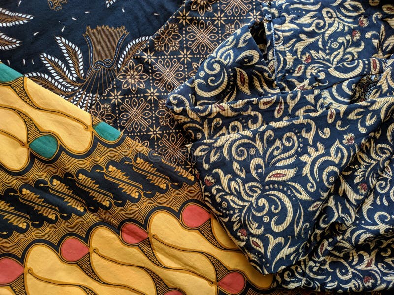 Das Schone Indonesische Batik Muster Auf Schwarzem Hintergrund Stockfoto Bild Von Schwarzem Batik 159941634