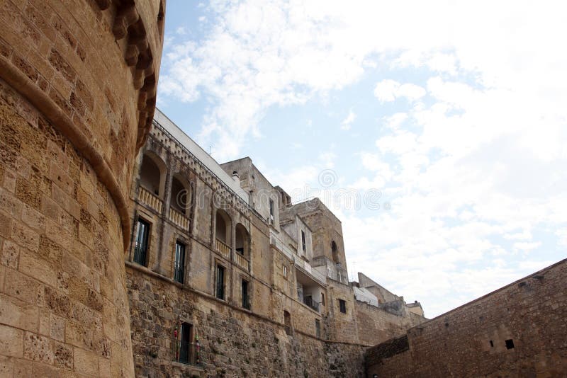 Das Schloss von ` Otranto, Apulien, Italien Otranto - Corigliano d stockfotos Das Schloss von ` Otranto, Apulien, Italien Otranto - Corigliano d stockfotos